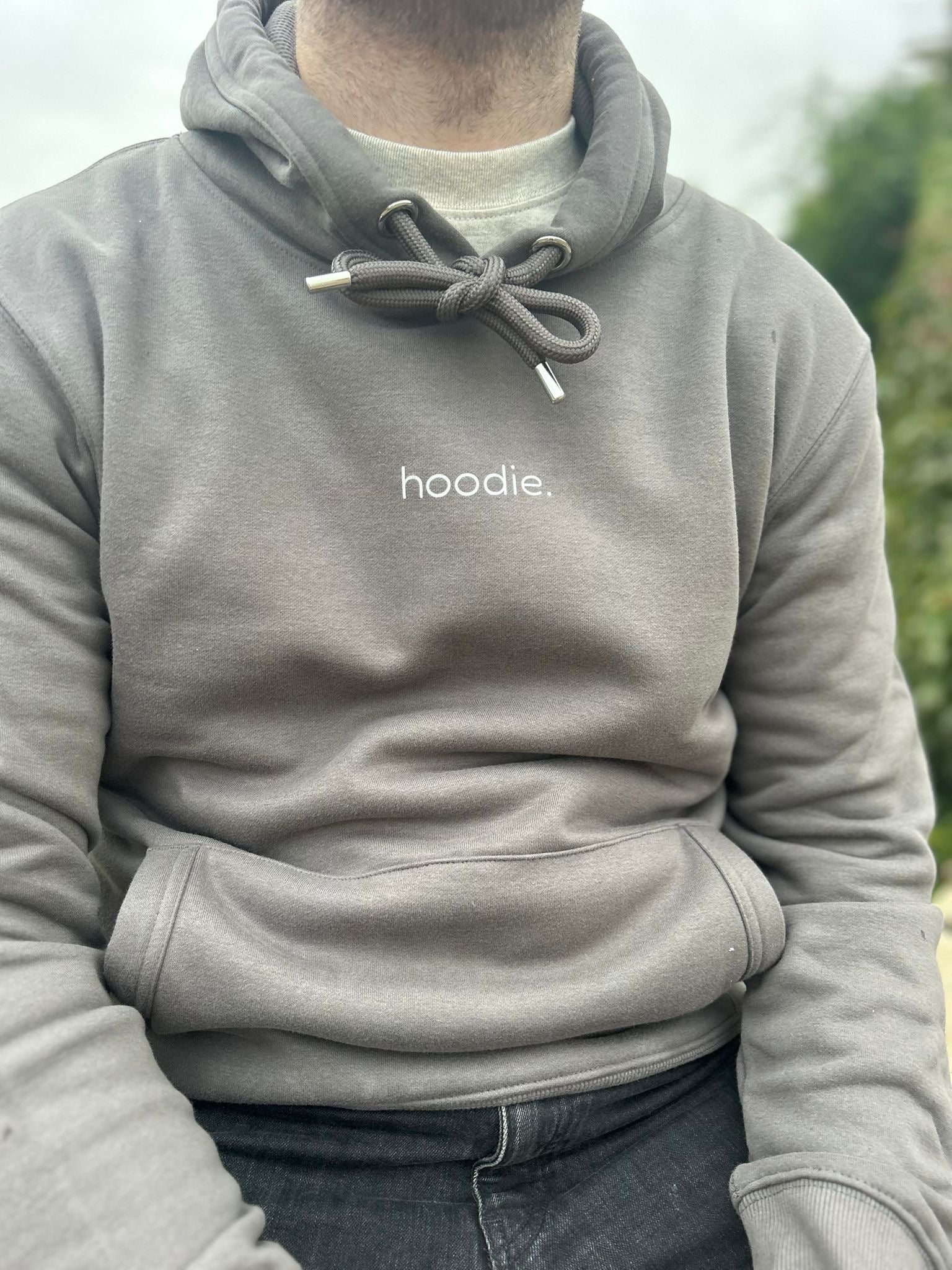 simple. hoodie. charcoal.