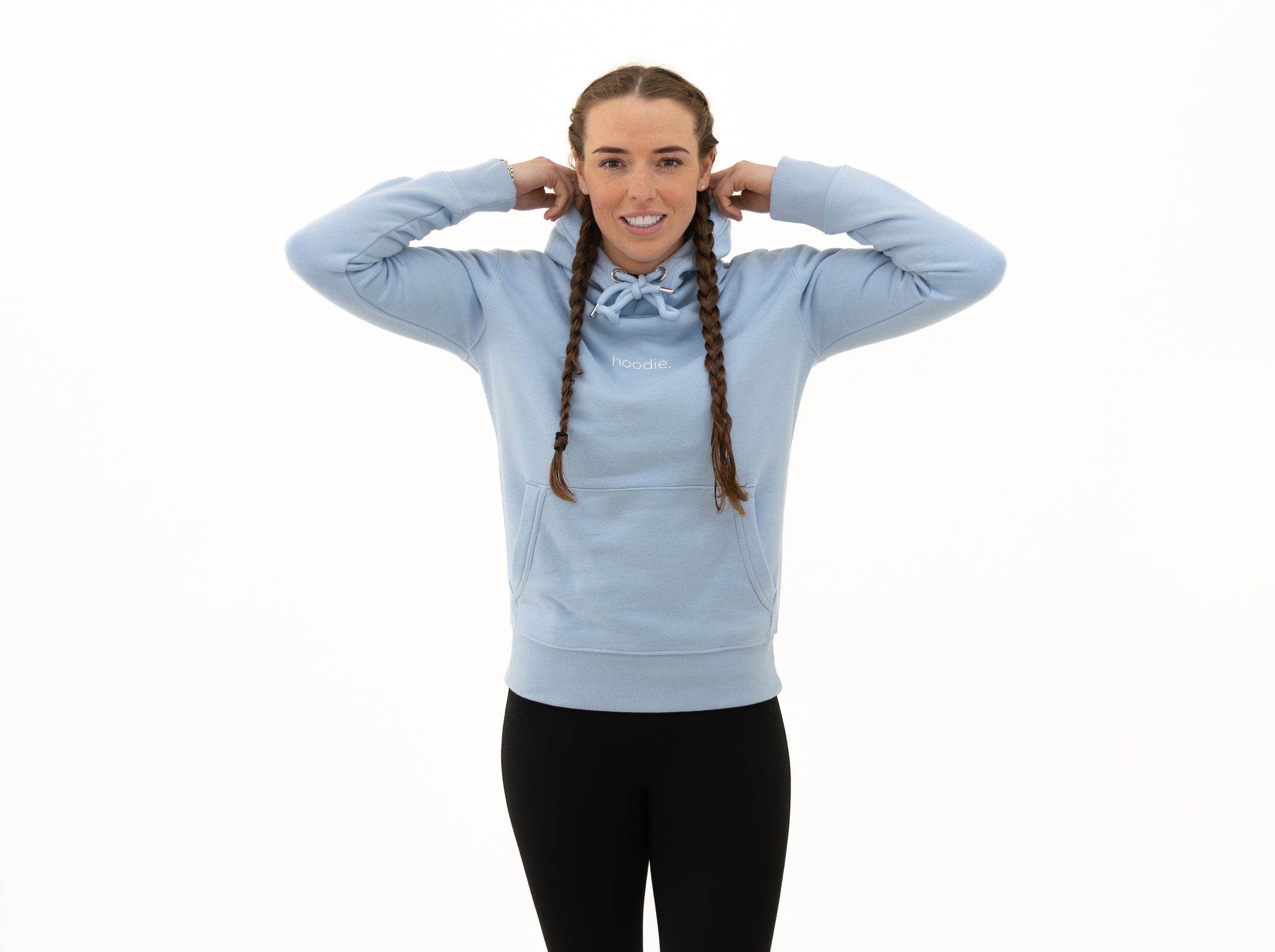 simple. hoodie. light-blue.