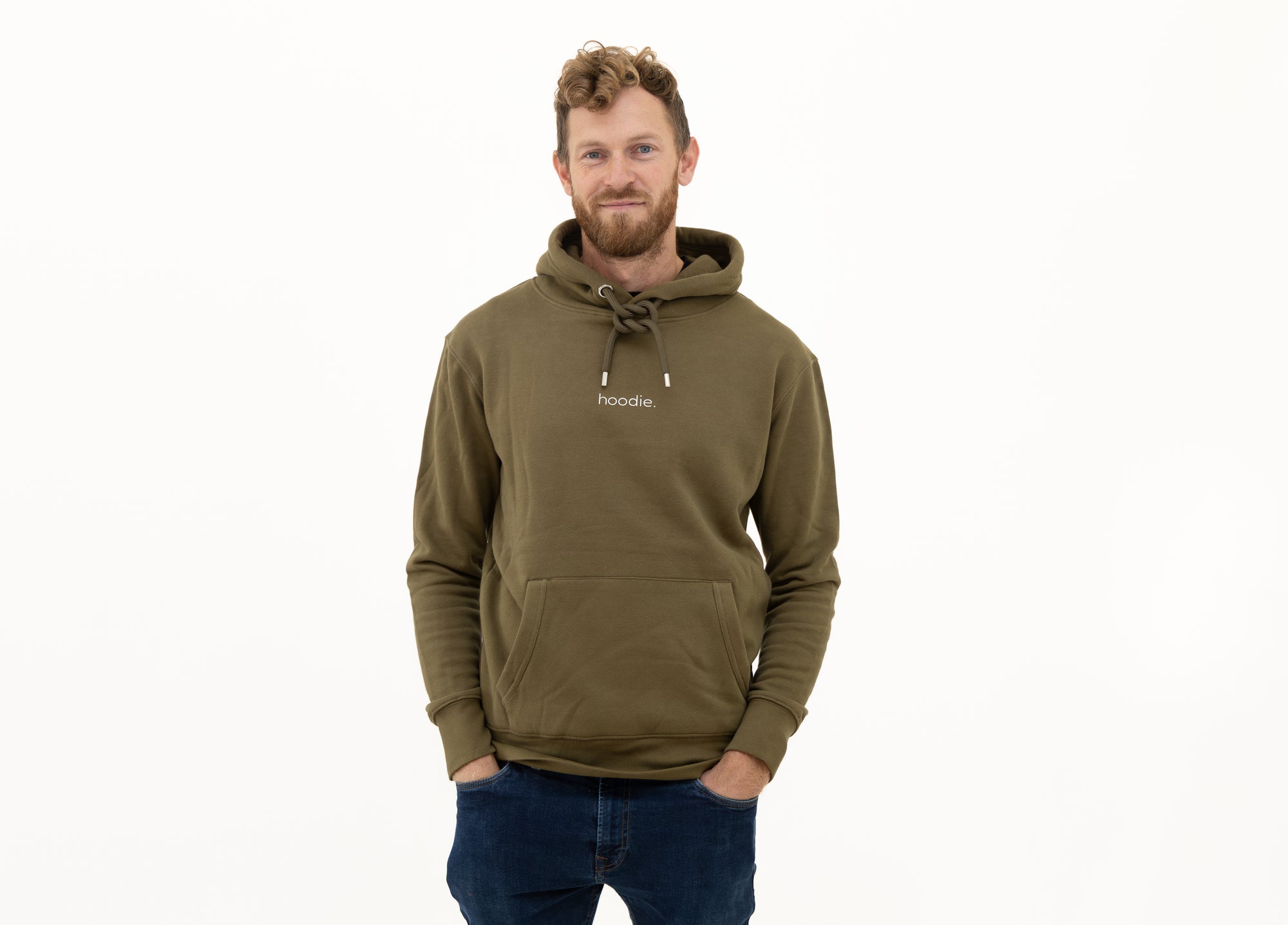 simple. hoodie. khaki.