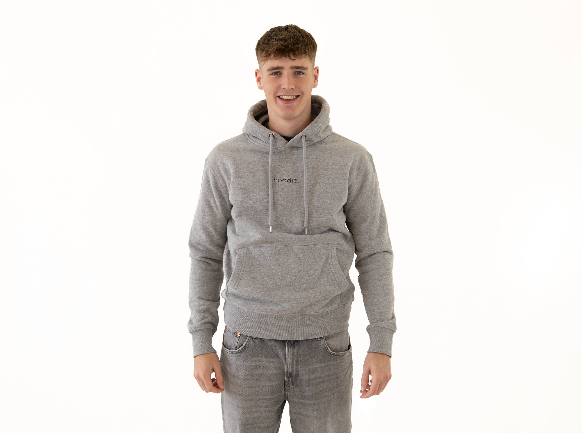 simple. hoodie. grey-marl.