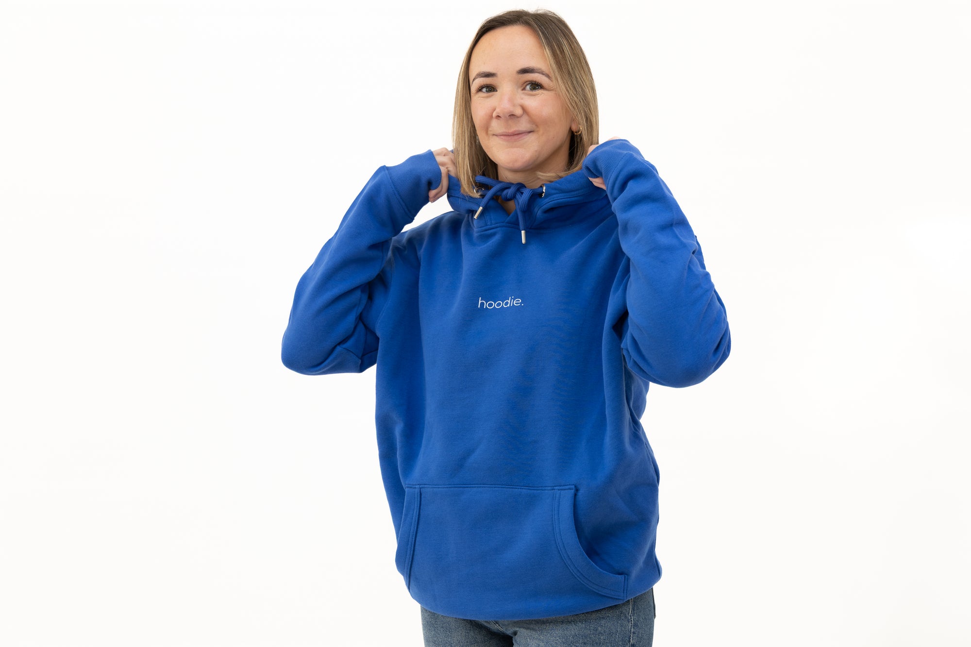 simple. hoodie. royal.