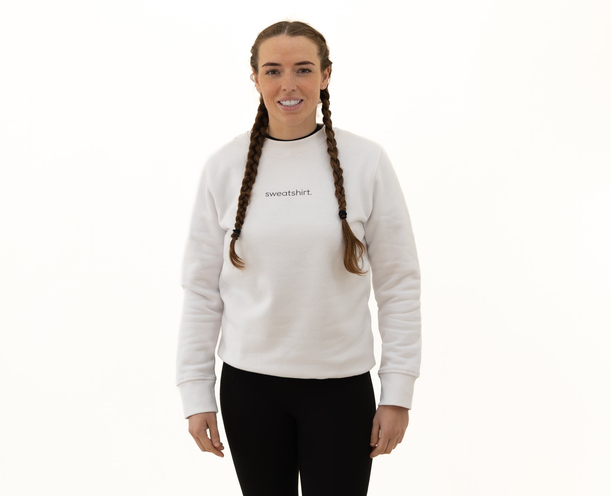 simple. sweatshirt. white.