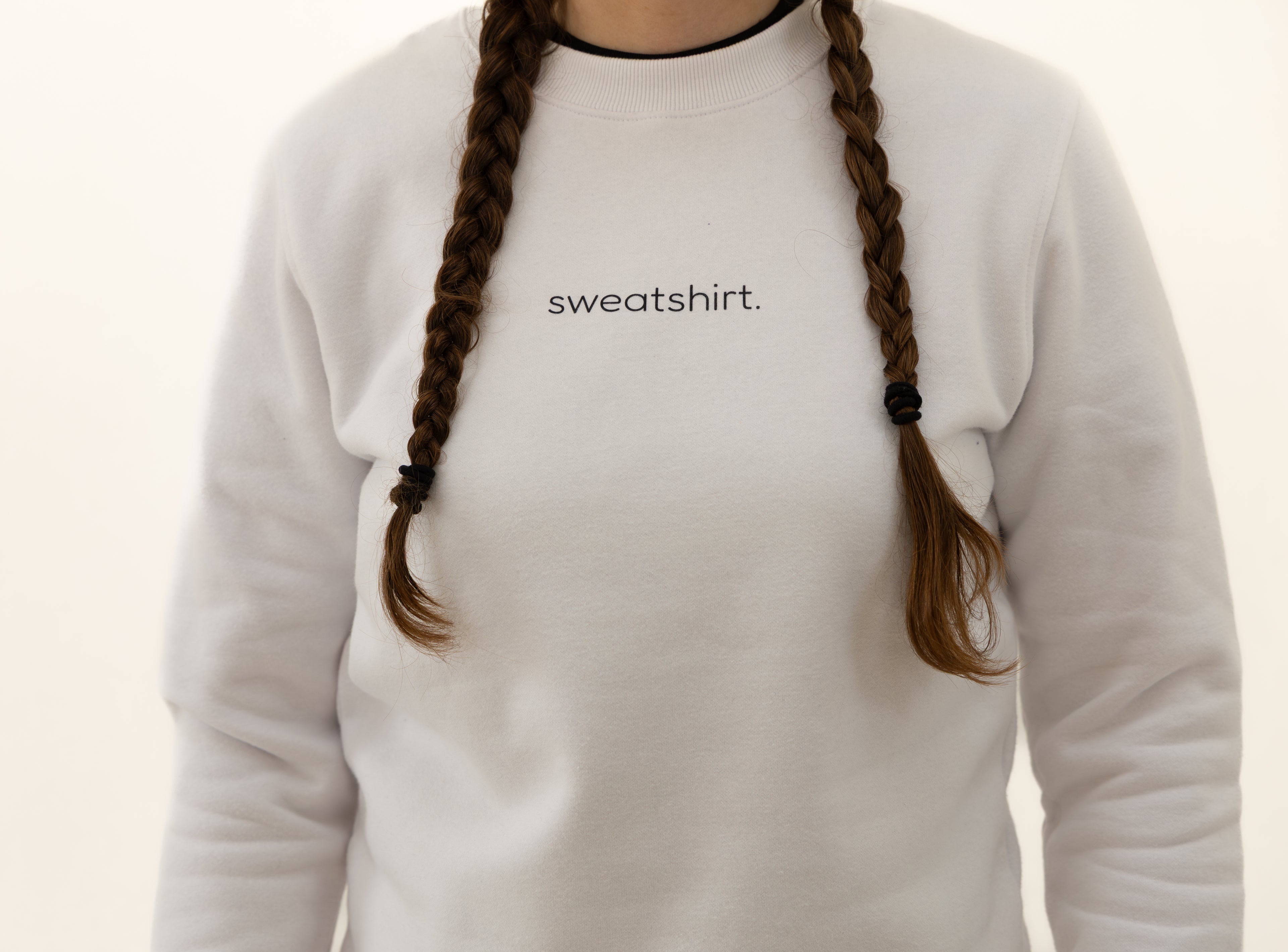 simple. sweatshirt. white.