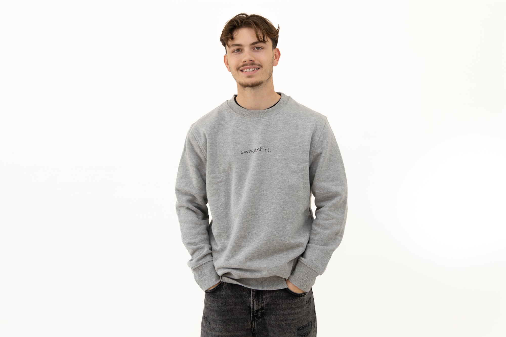 simple. sweatshirt. grey-marl.