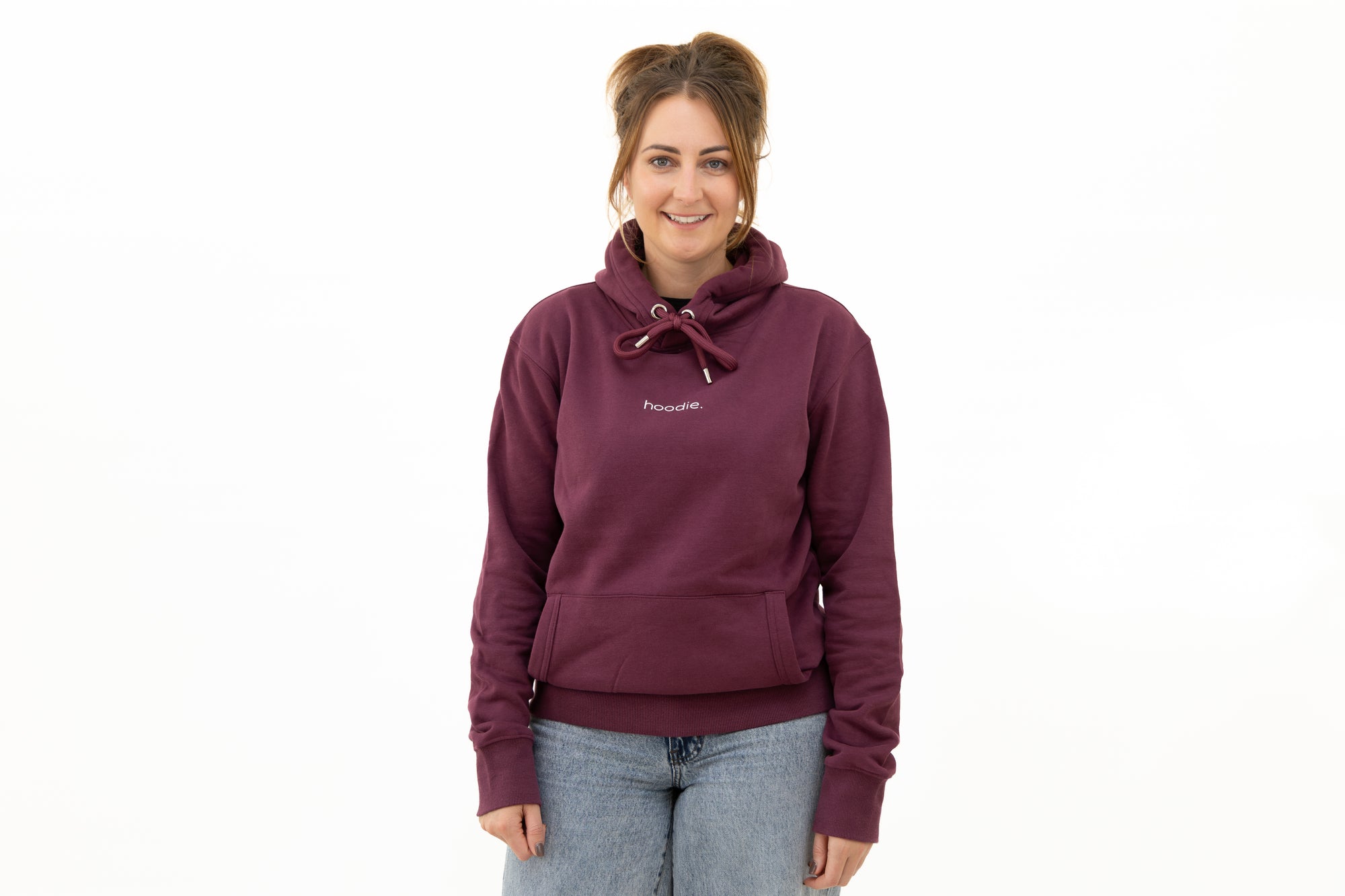 simple. hoodie. burgundy.