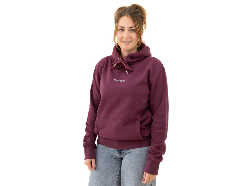 simple. hoodie. burgundy.