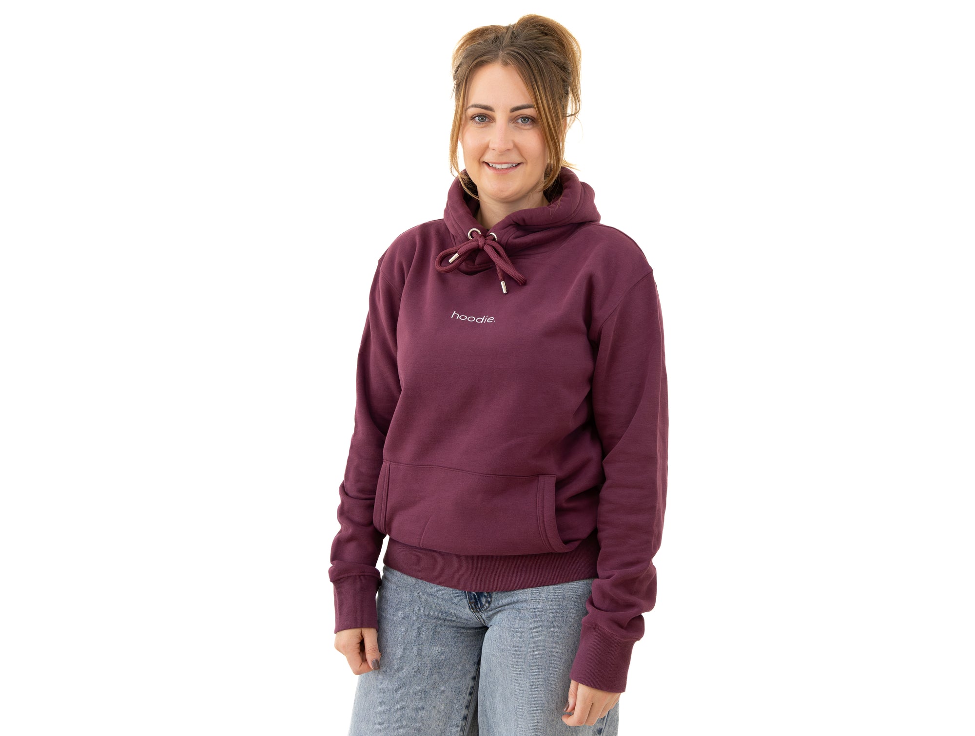 simple. hoodie. burgundy.