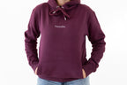 simple. hoodie. burgundy.