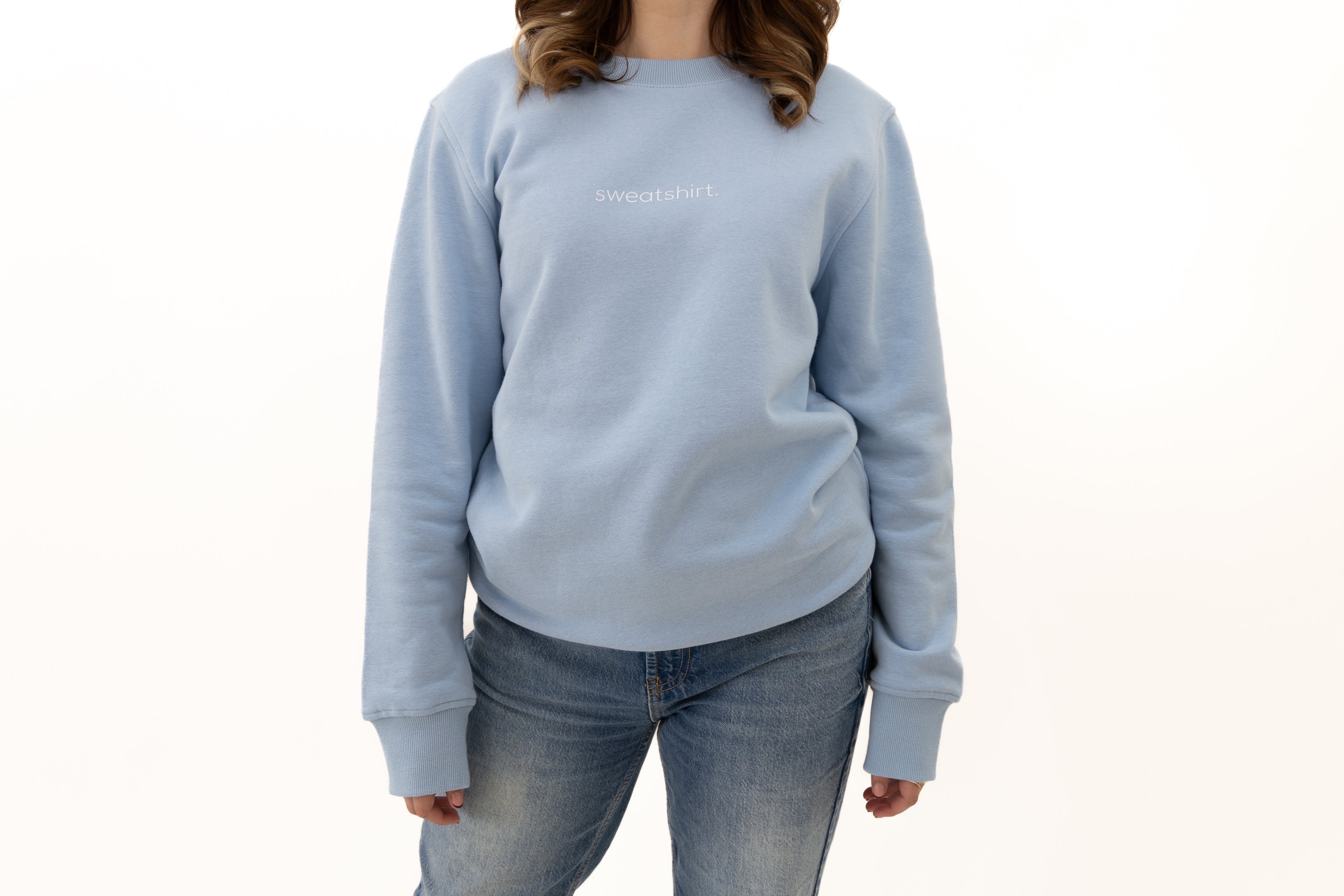 simple. sweatshirt. light-blue.