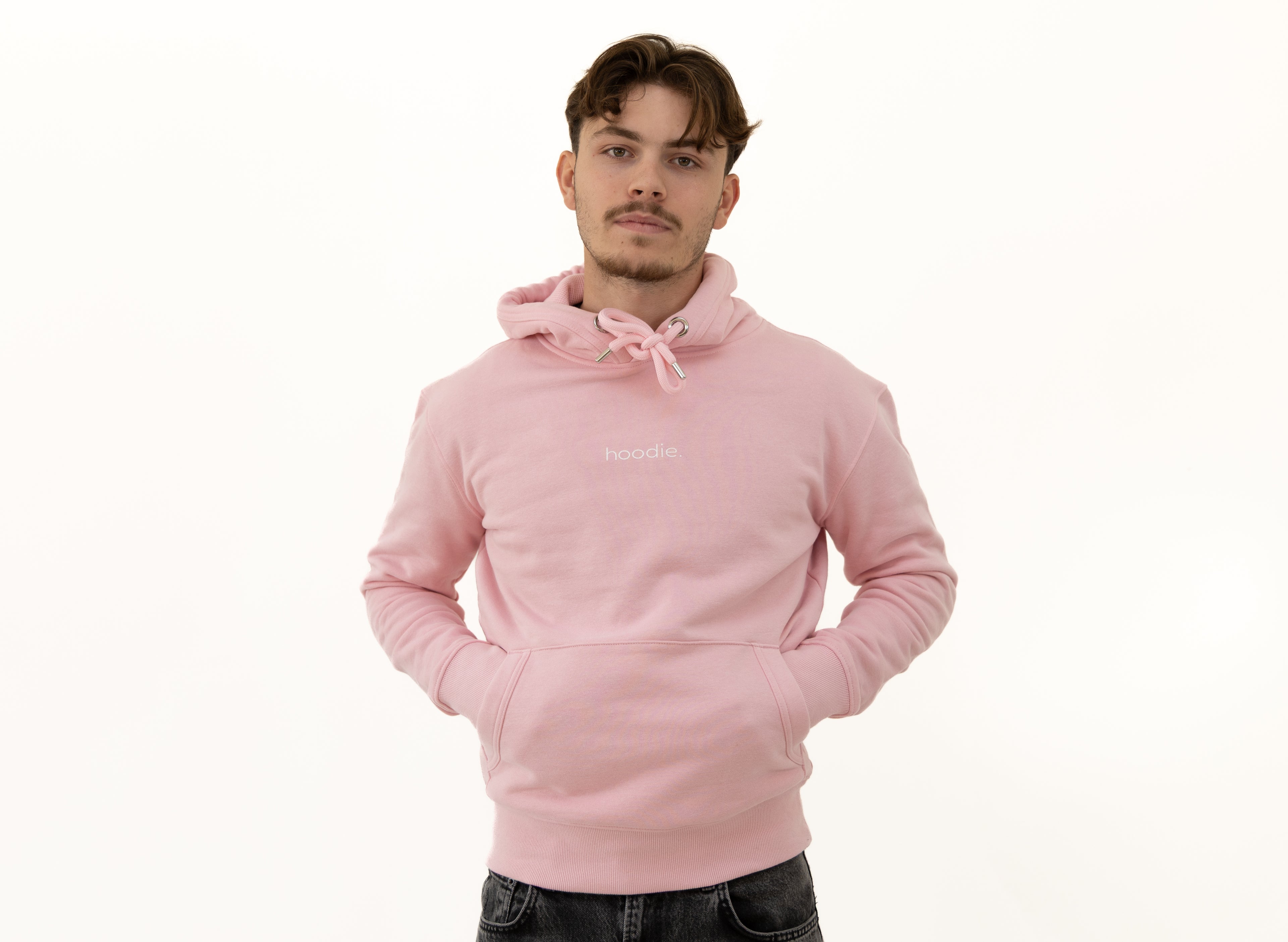 simple. hoodie. pink.