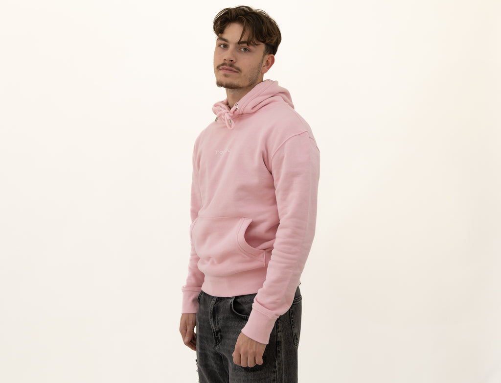 simple. hoodie. pink.