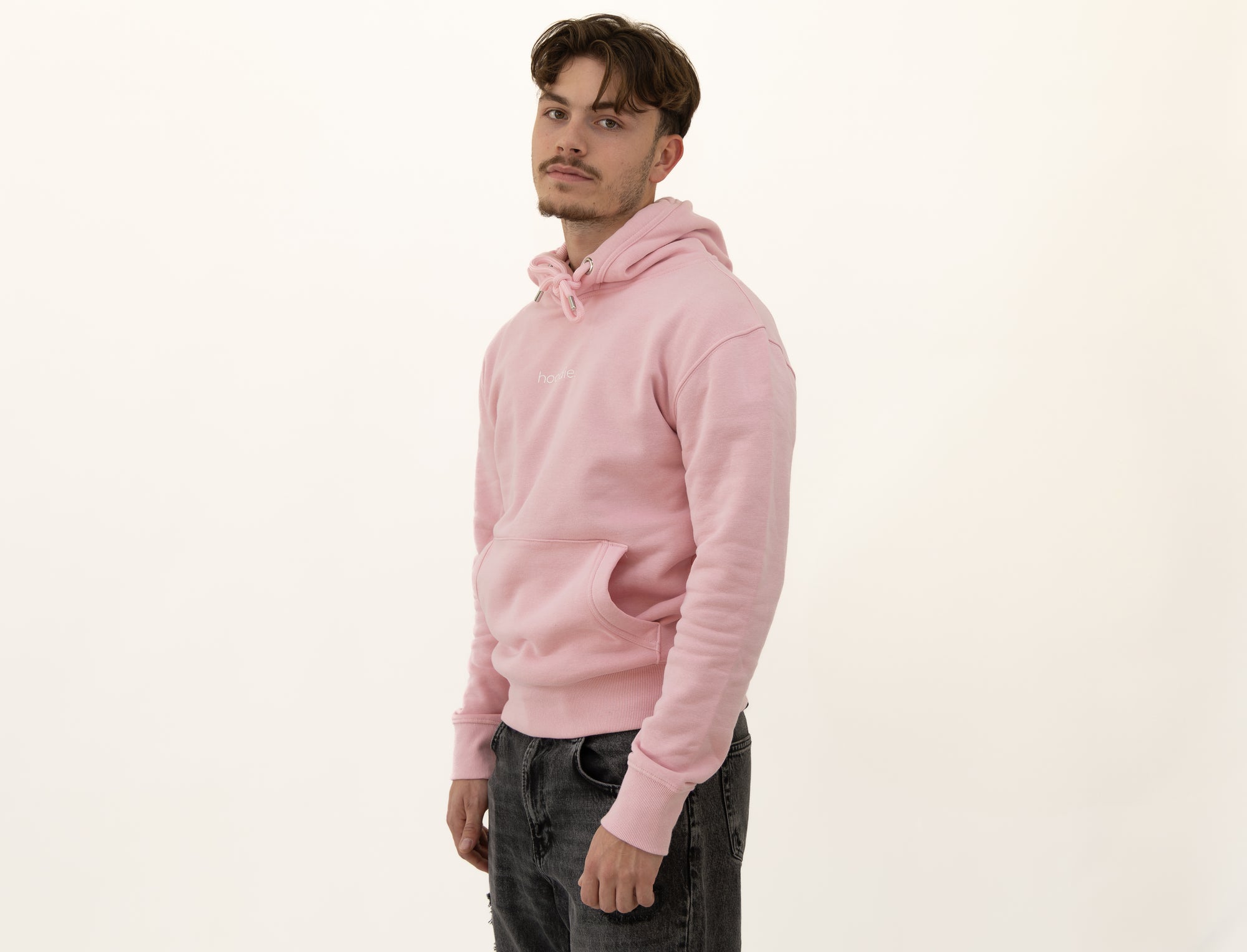 simple. hoodie. pink.
