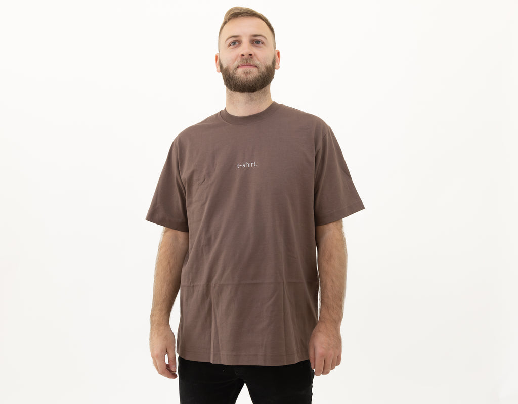 simple. t-shirt. mocha.