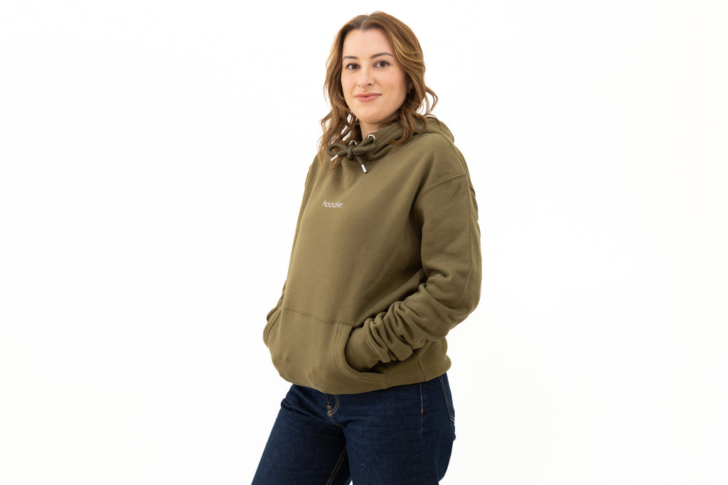 simple. hoodie. khaki.
