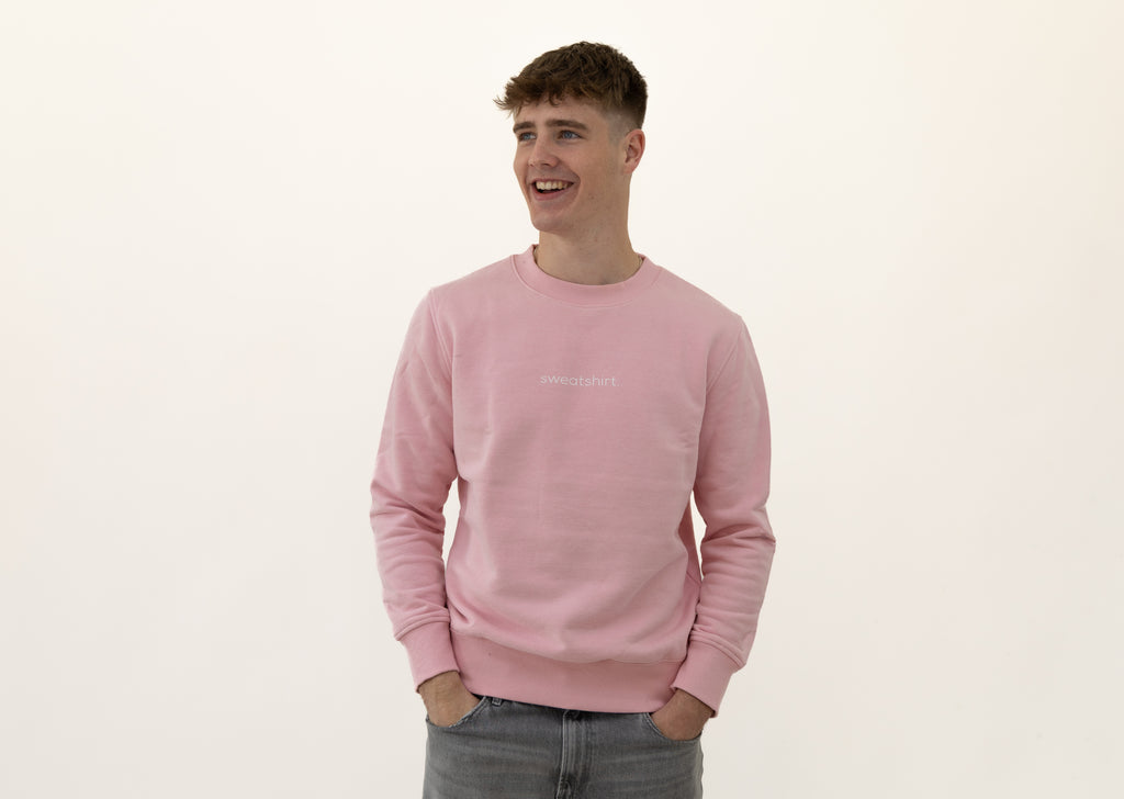 simple. sweatshirt. pink.