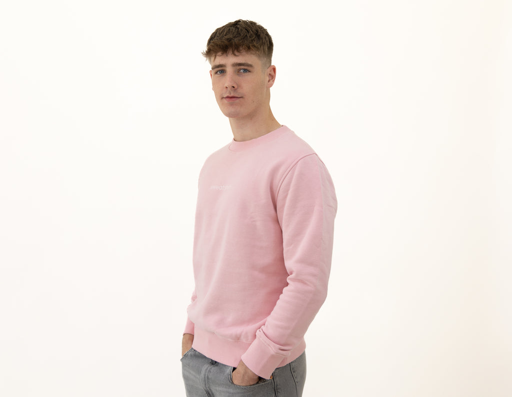 simple. sweatshirt. pink.