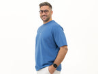 simple. t-shirt. mindful-blue.