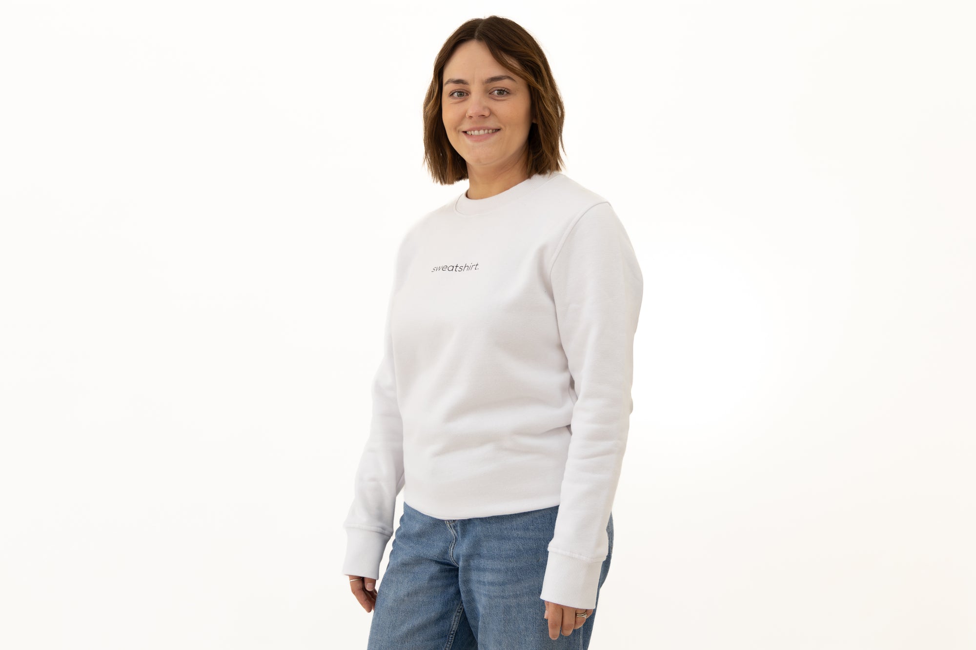 simple. sweatshirt. white.