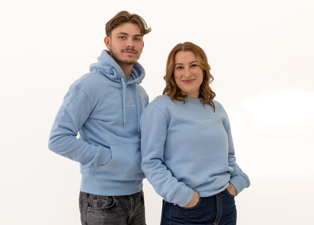 simple. hoodie. light-blue.
