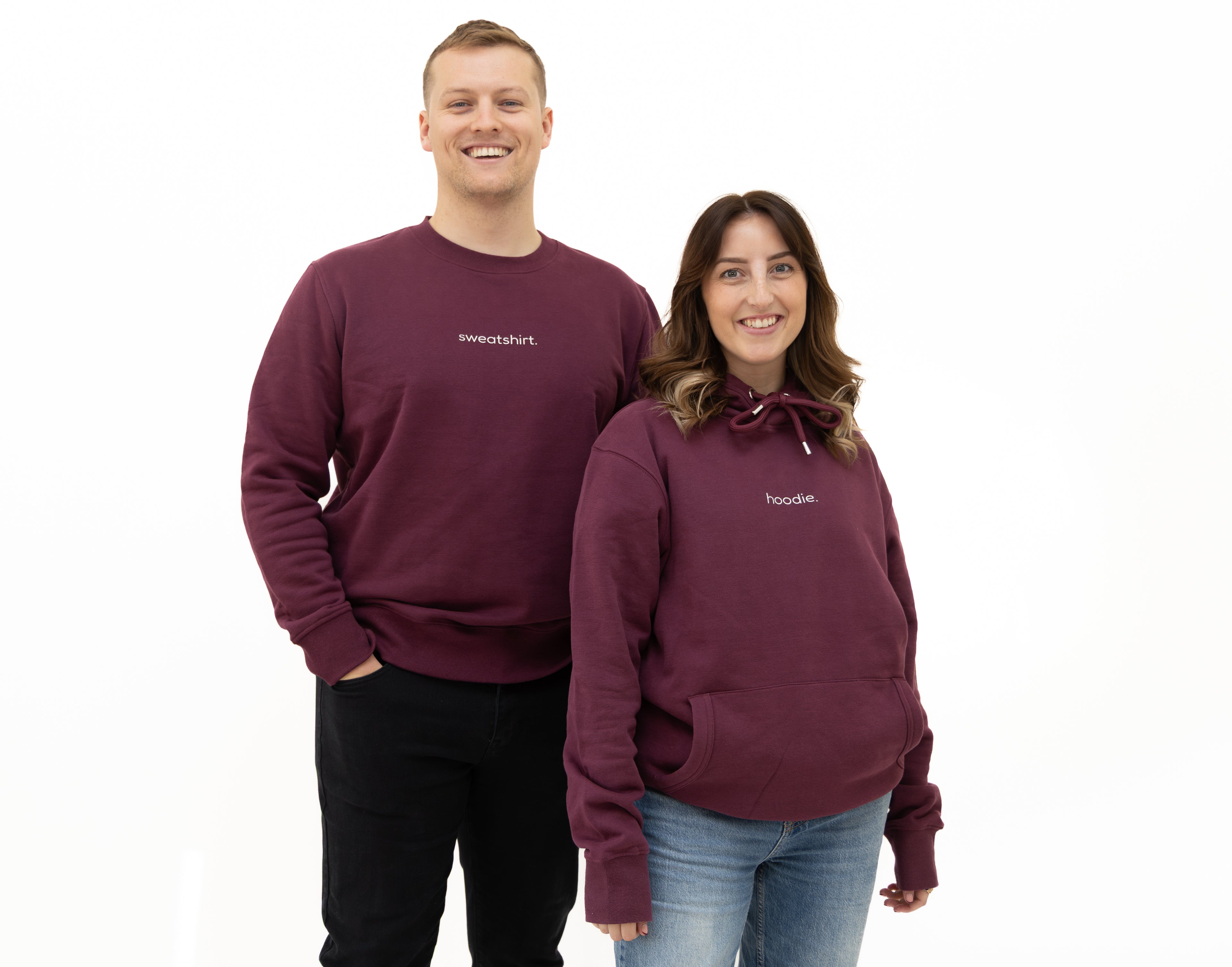 simple. hoodie. burgundy.