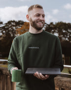 simple. sweatshirt. forest-green.