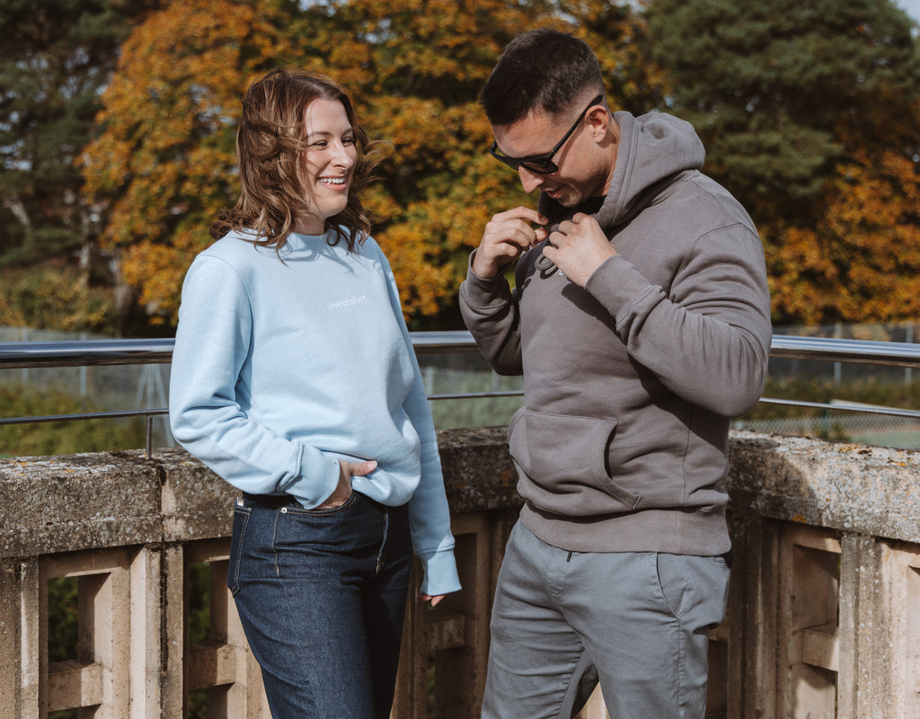 simple. sweatshirt. light-blue.