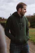 simple. hoodie. forest-green.