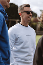 simple. sweatshirt. white.