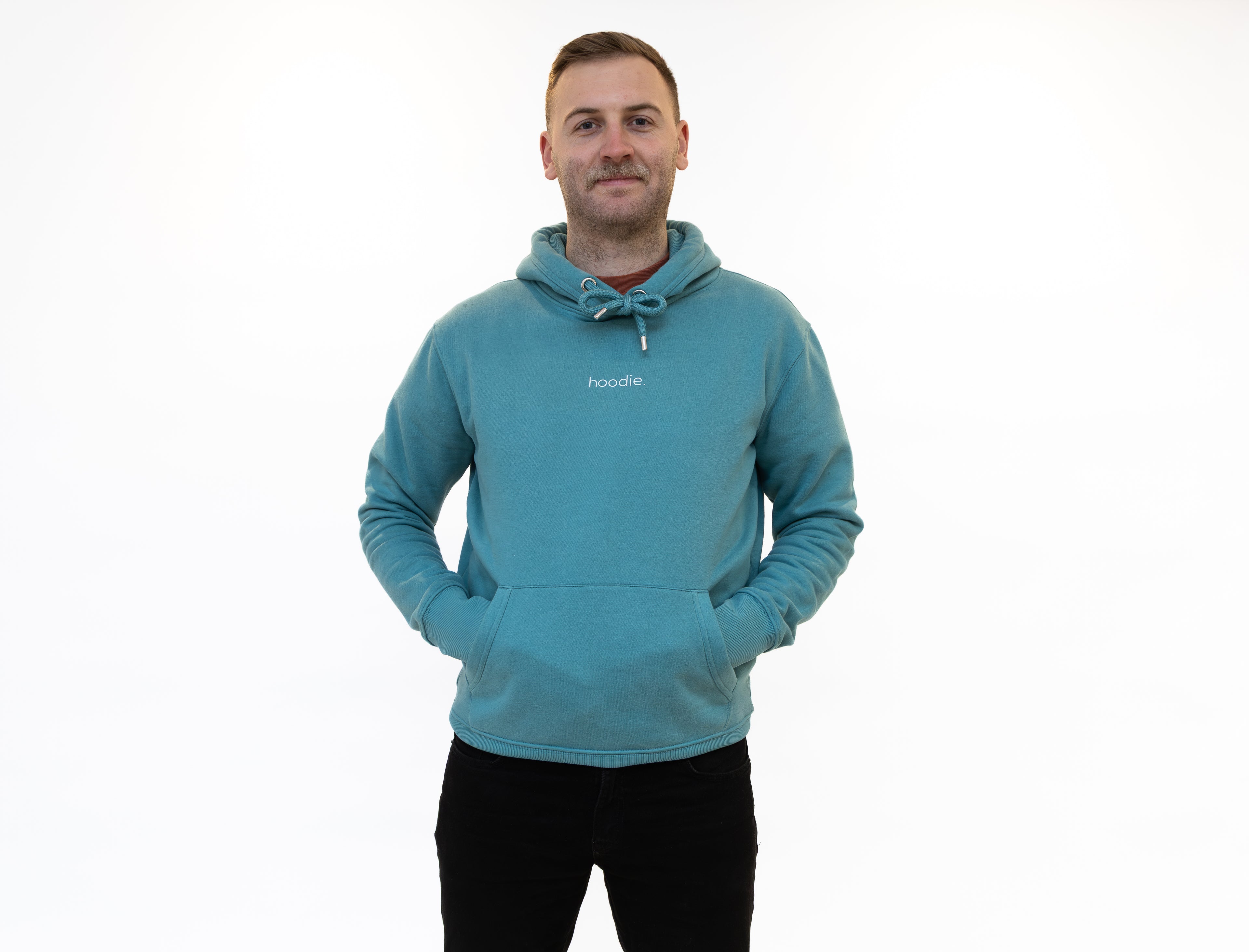 simple. hoodie. teal.