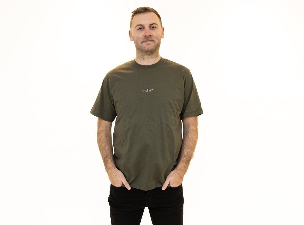simple. t-shirt. khaki.