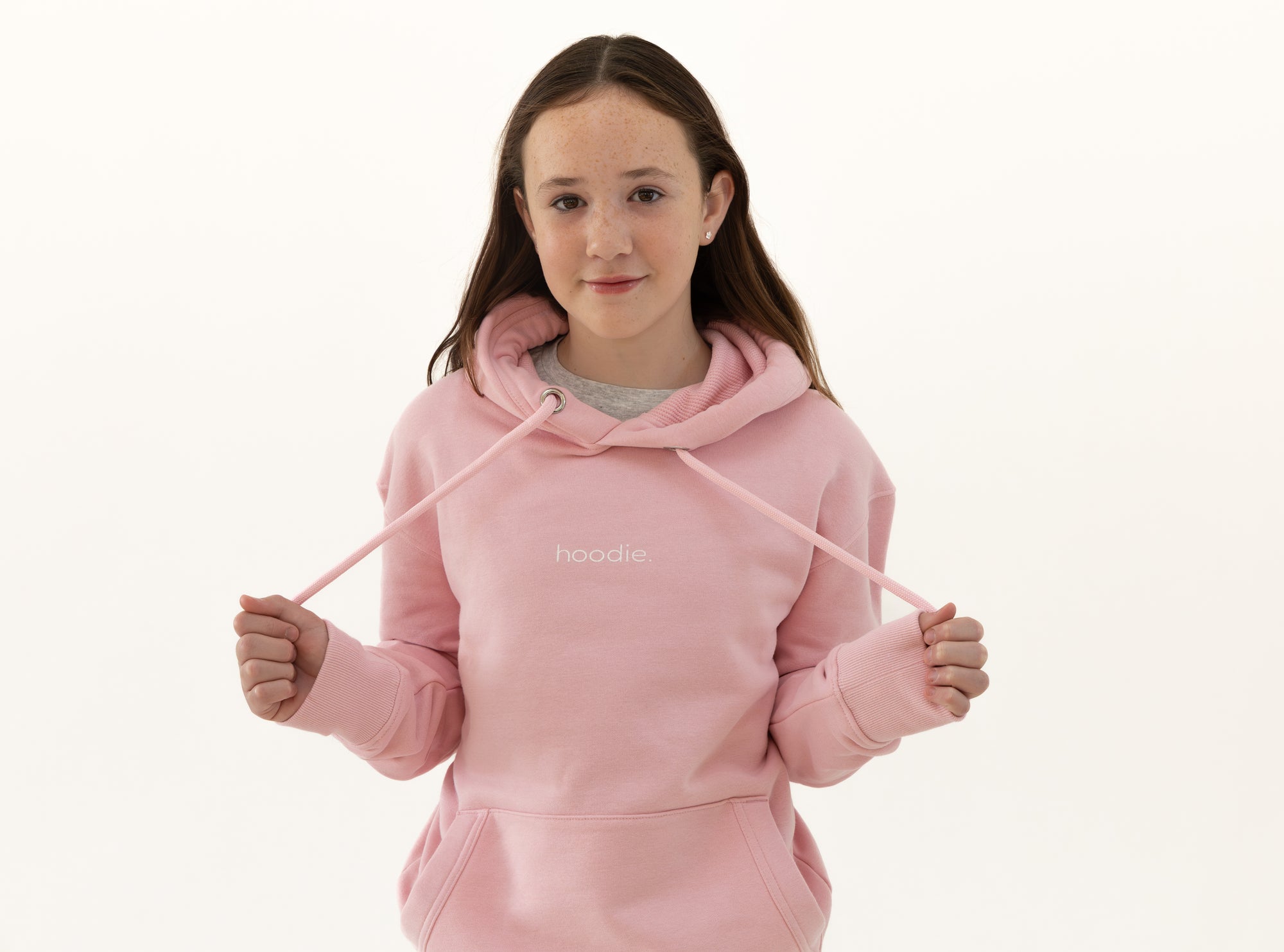 simple. hoodie. pink.