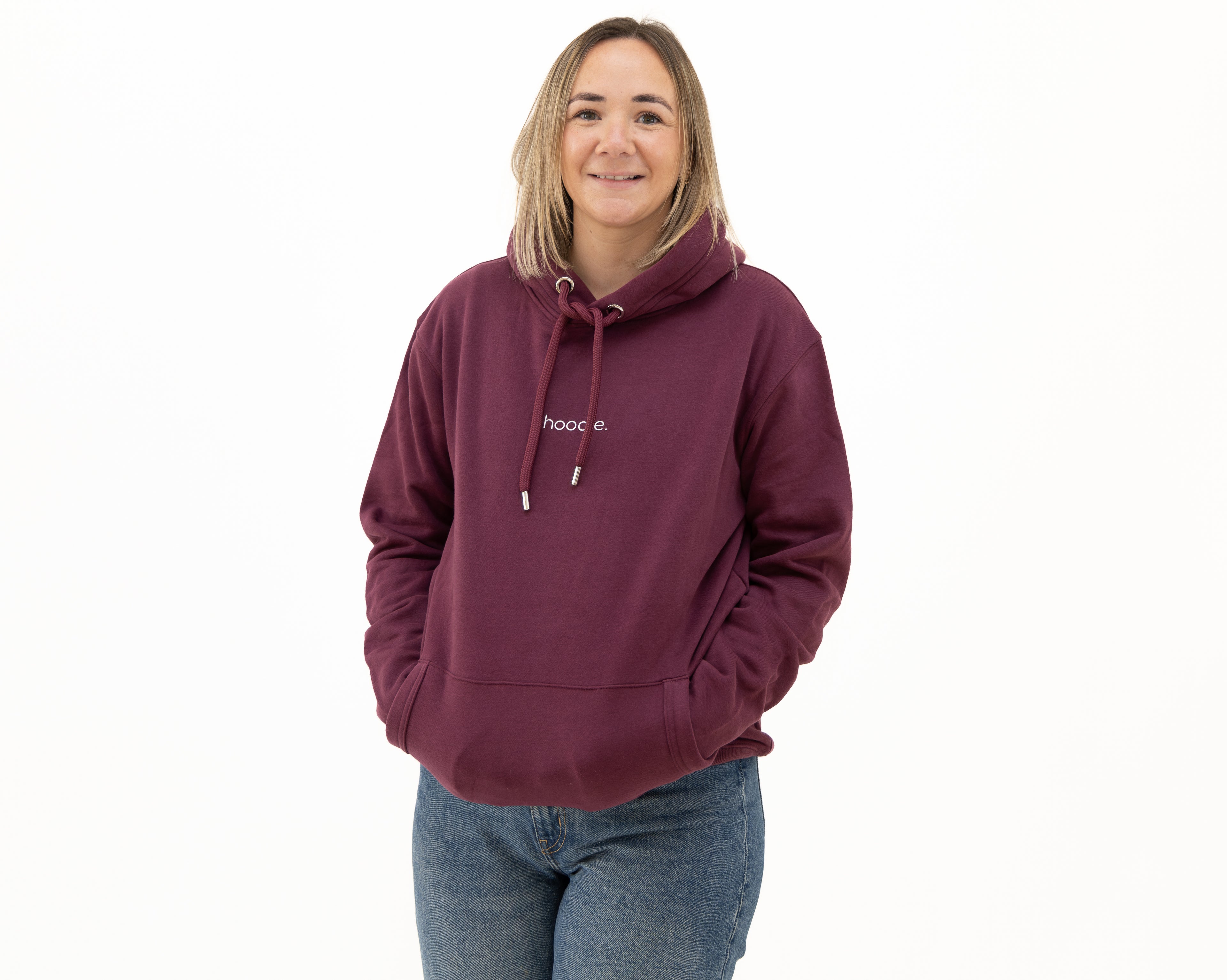 simple. hoodie. burgundy.