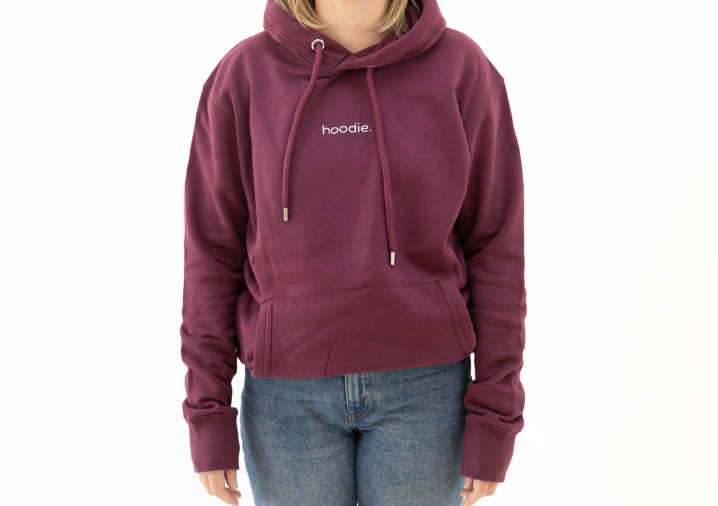 simple. hoodie. burgundy.