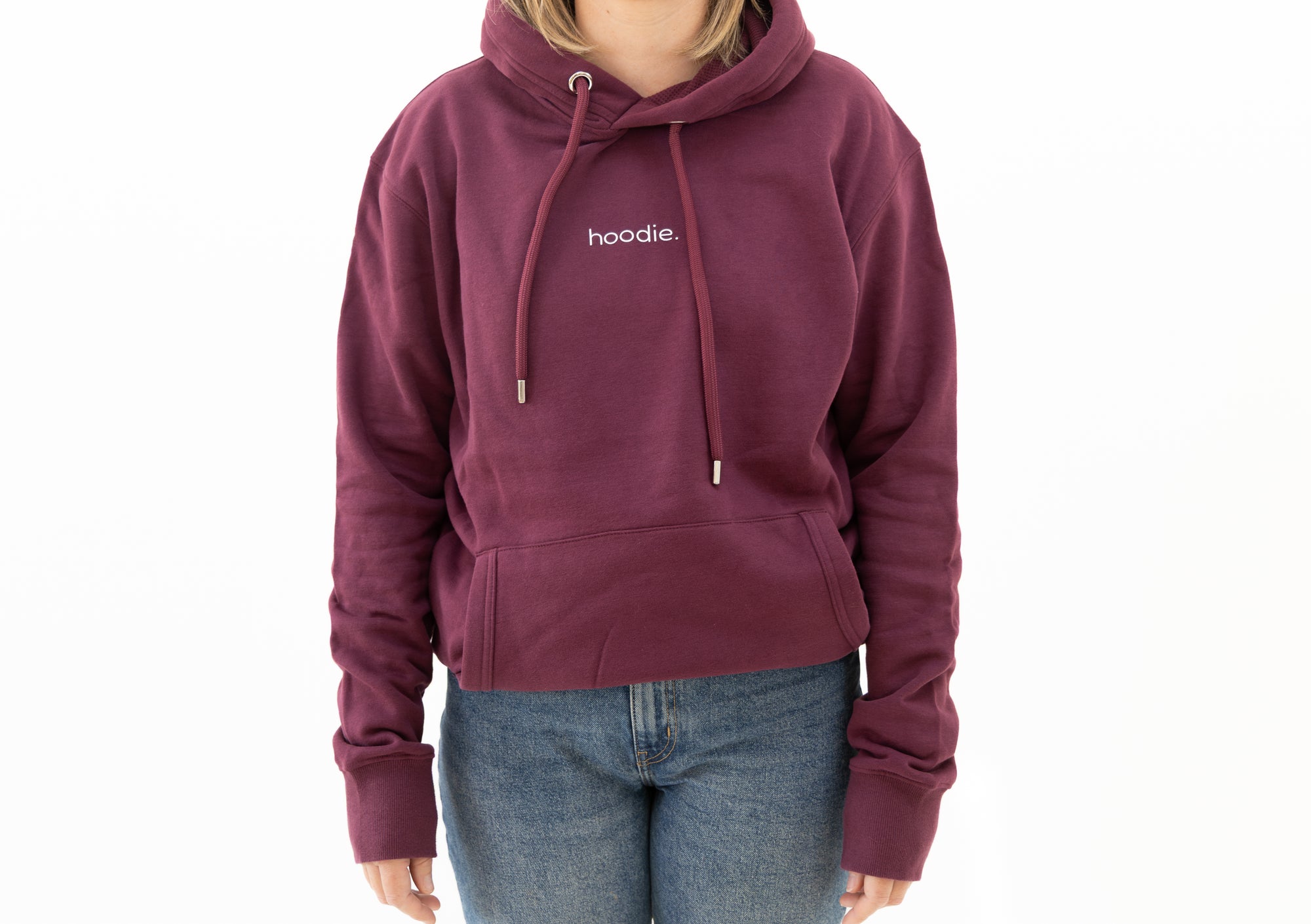 simple. hoodie. burgundy.