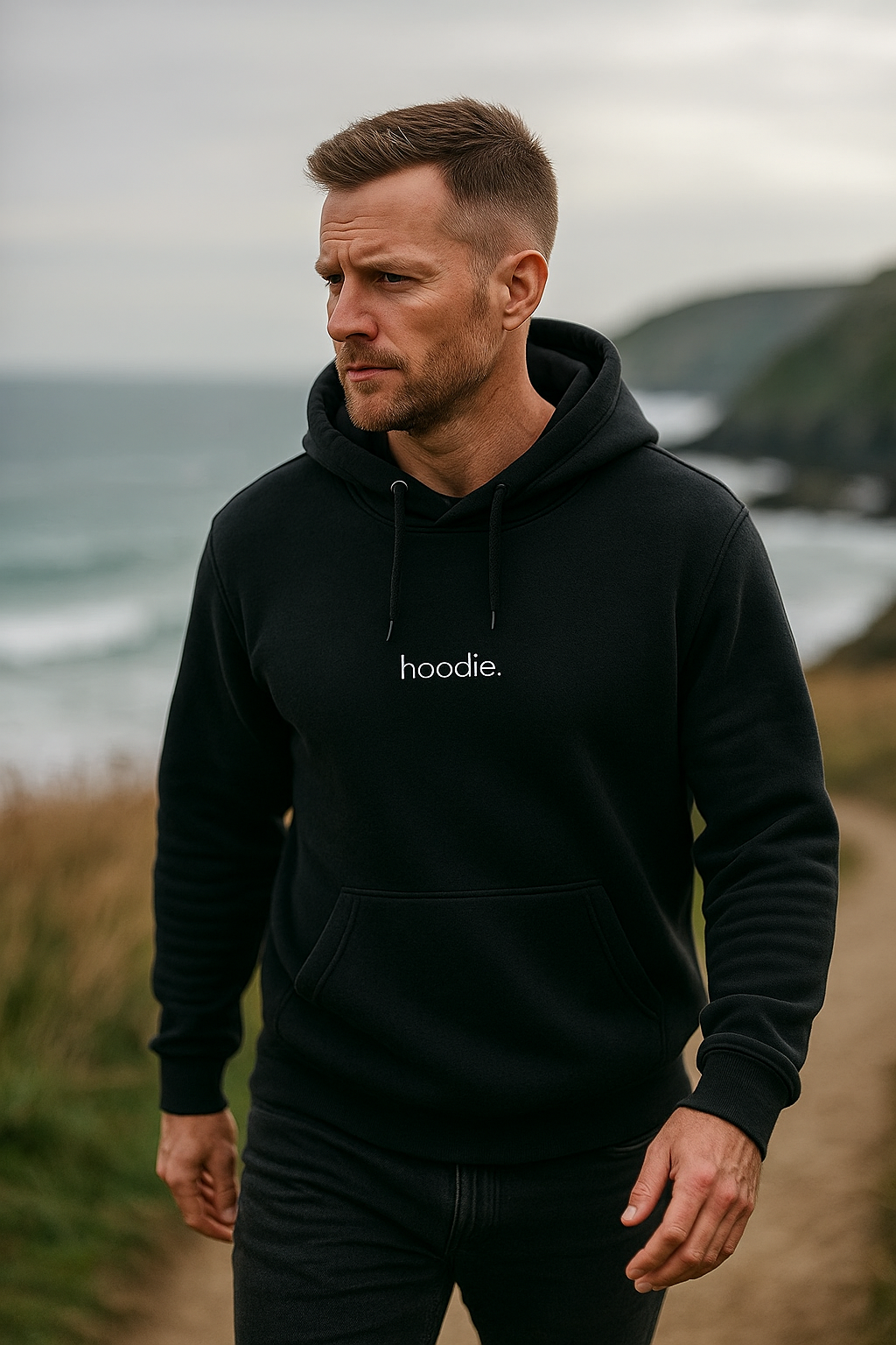 simple. hoodie. black.