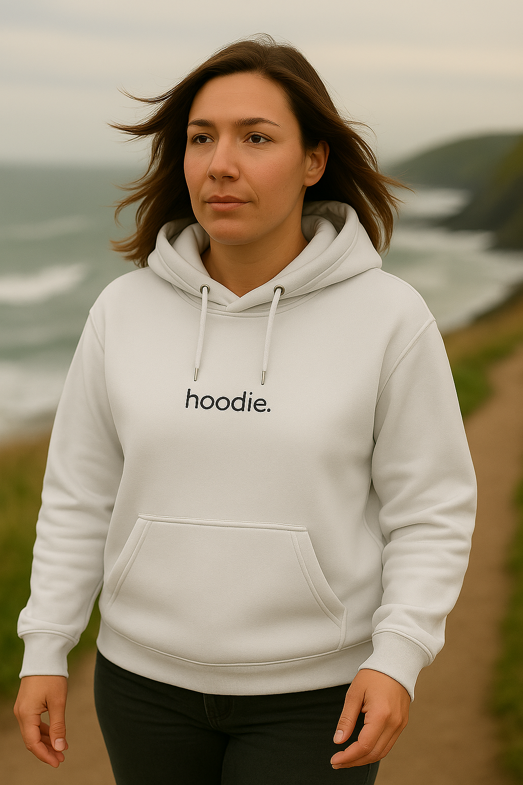 simple. hoodie. white.