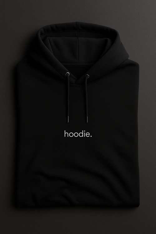 simple. hoodie. black.