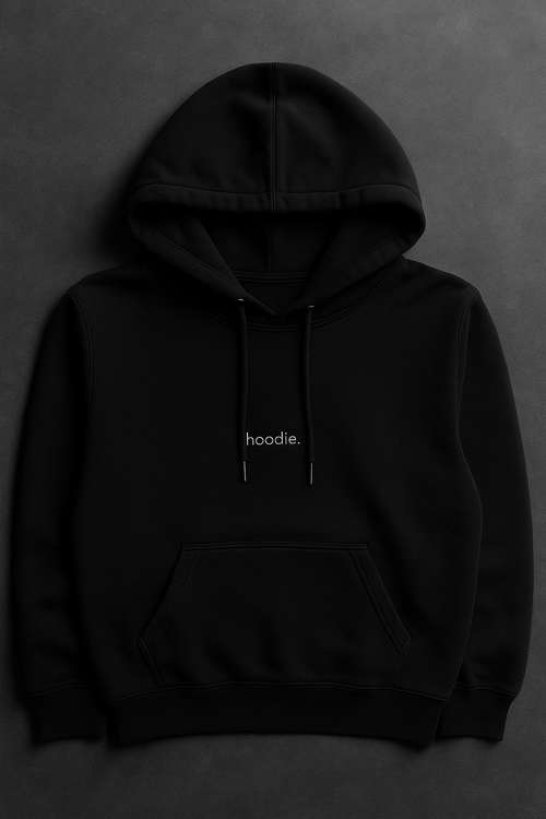 simple. hoodie. black.