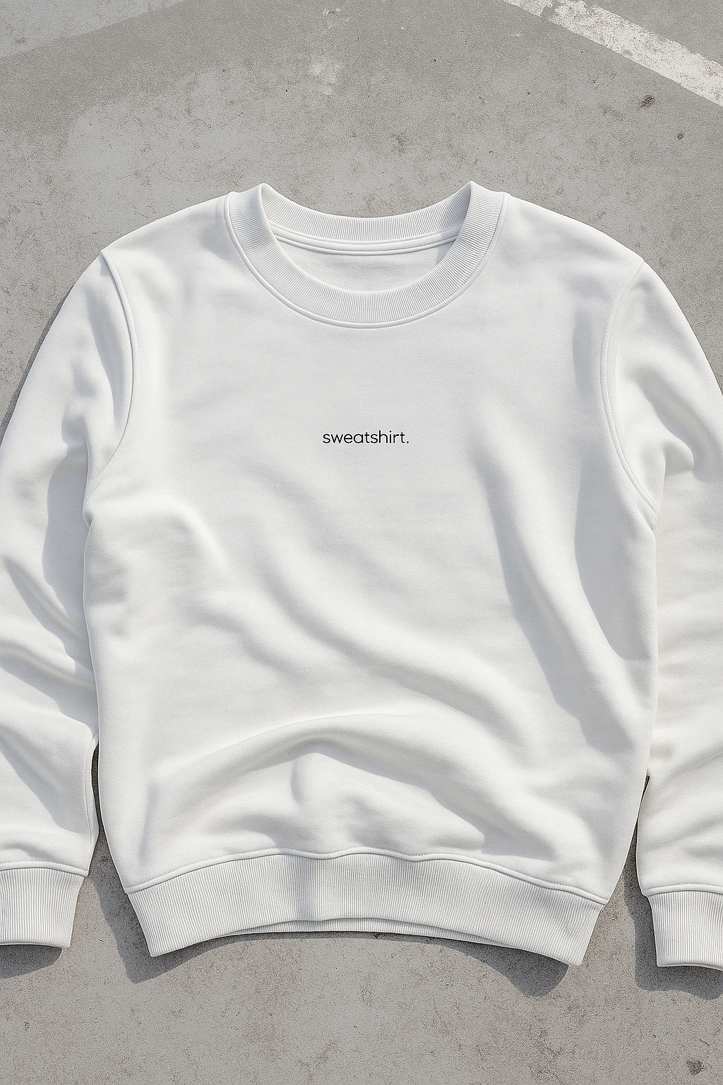 simple. sweatshirt. white.
