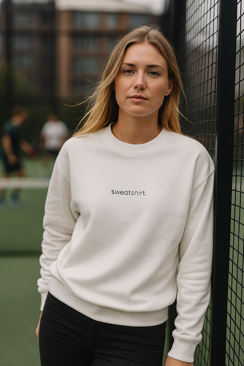 simple. sweatshirt. white.