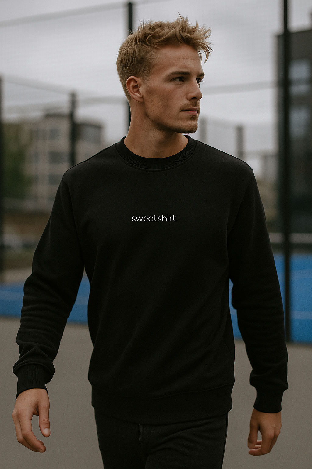 simple. sweatshirt. black.