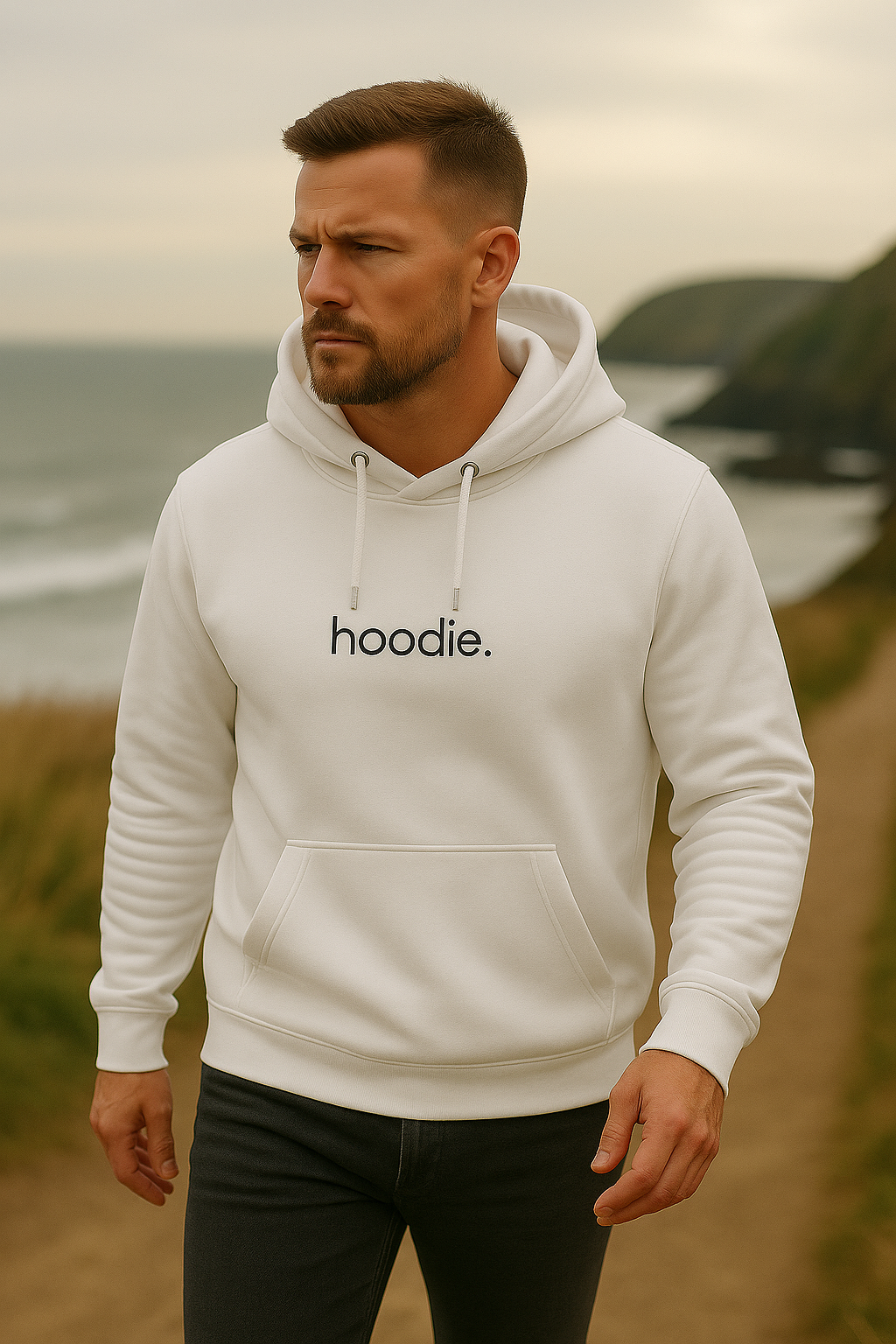simple. hoodie. white.