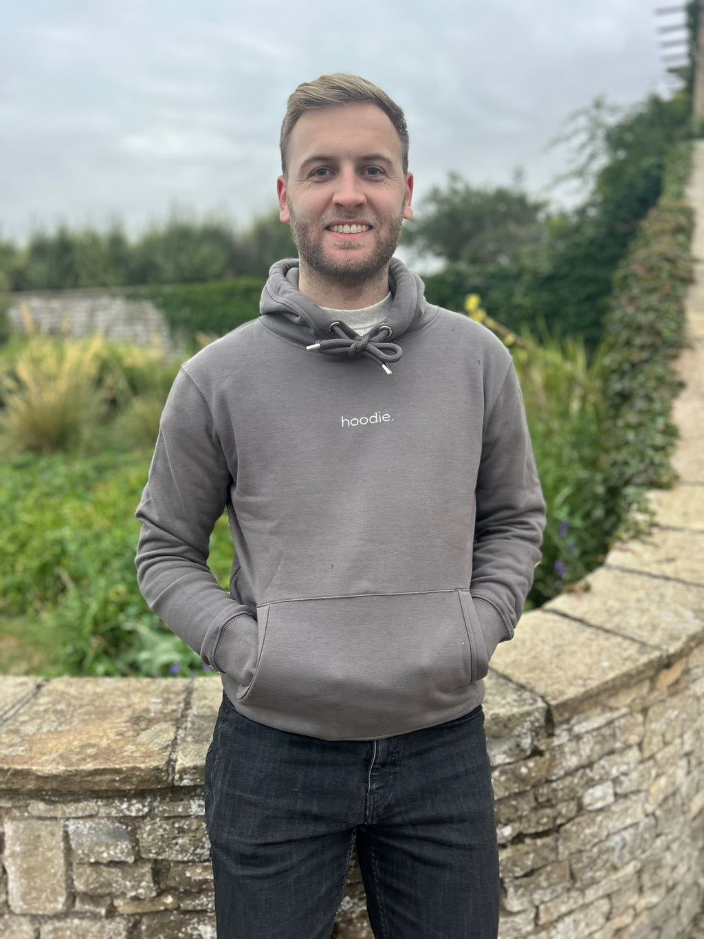 simple. hoodie. charcoal.