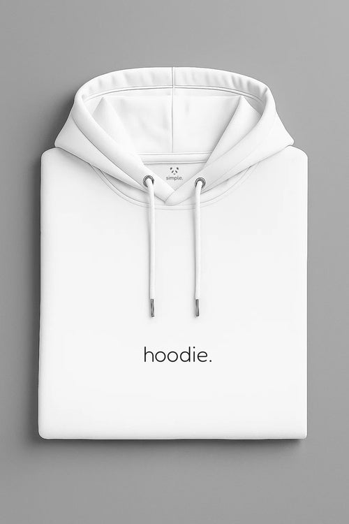 simple. hoodie. white.