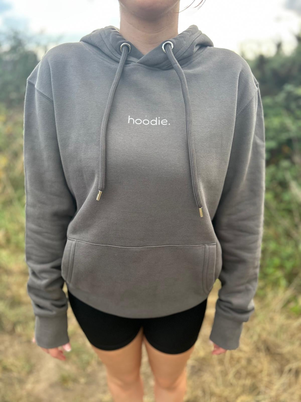 simple. hoodie. charcoal.