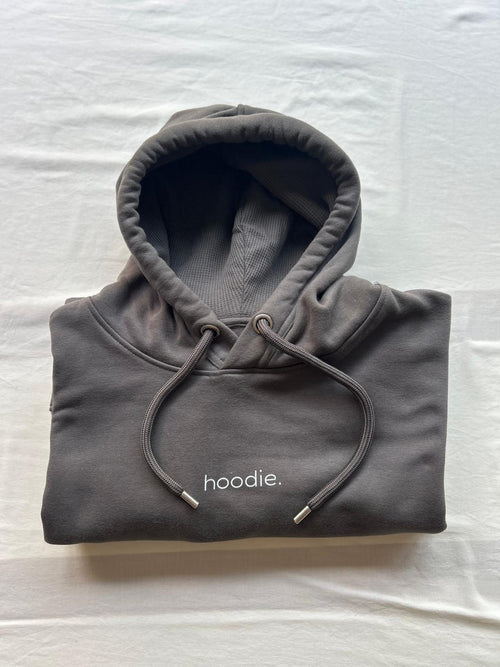 simple. hoodie. charcoal.