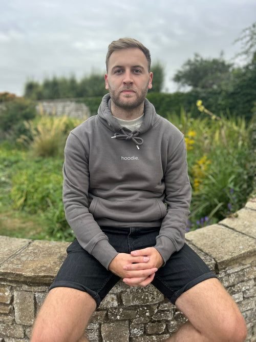 simple. hoodie. charcoal.