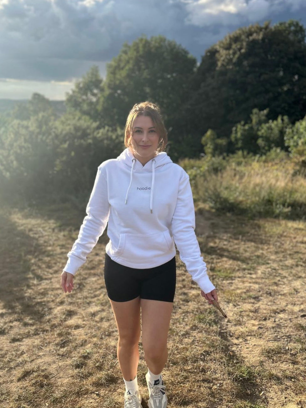 simple. hoodie. white.