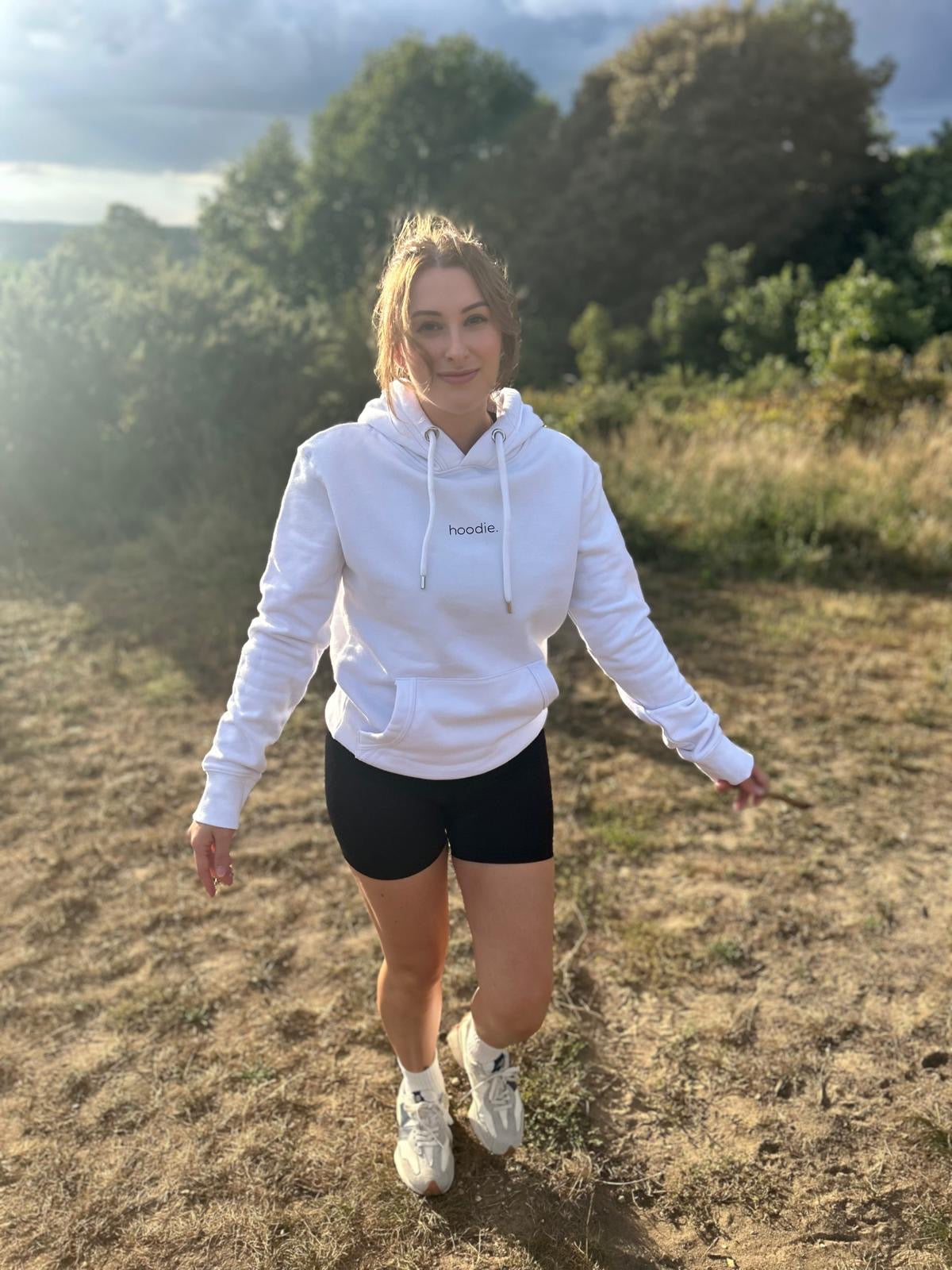 simple. hoodie. white.