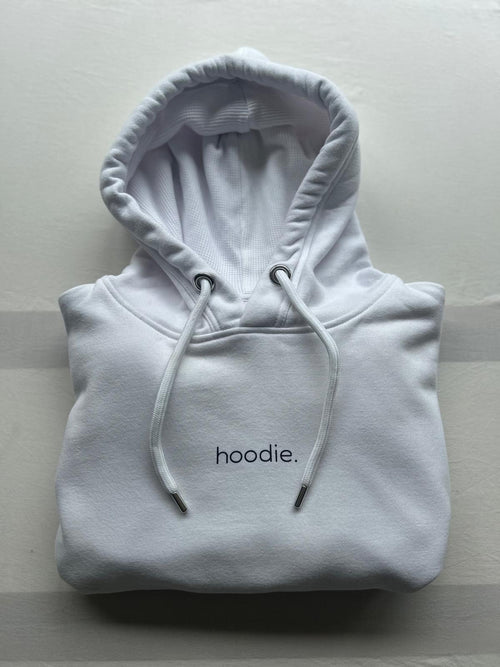 simple. hoodie. white.